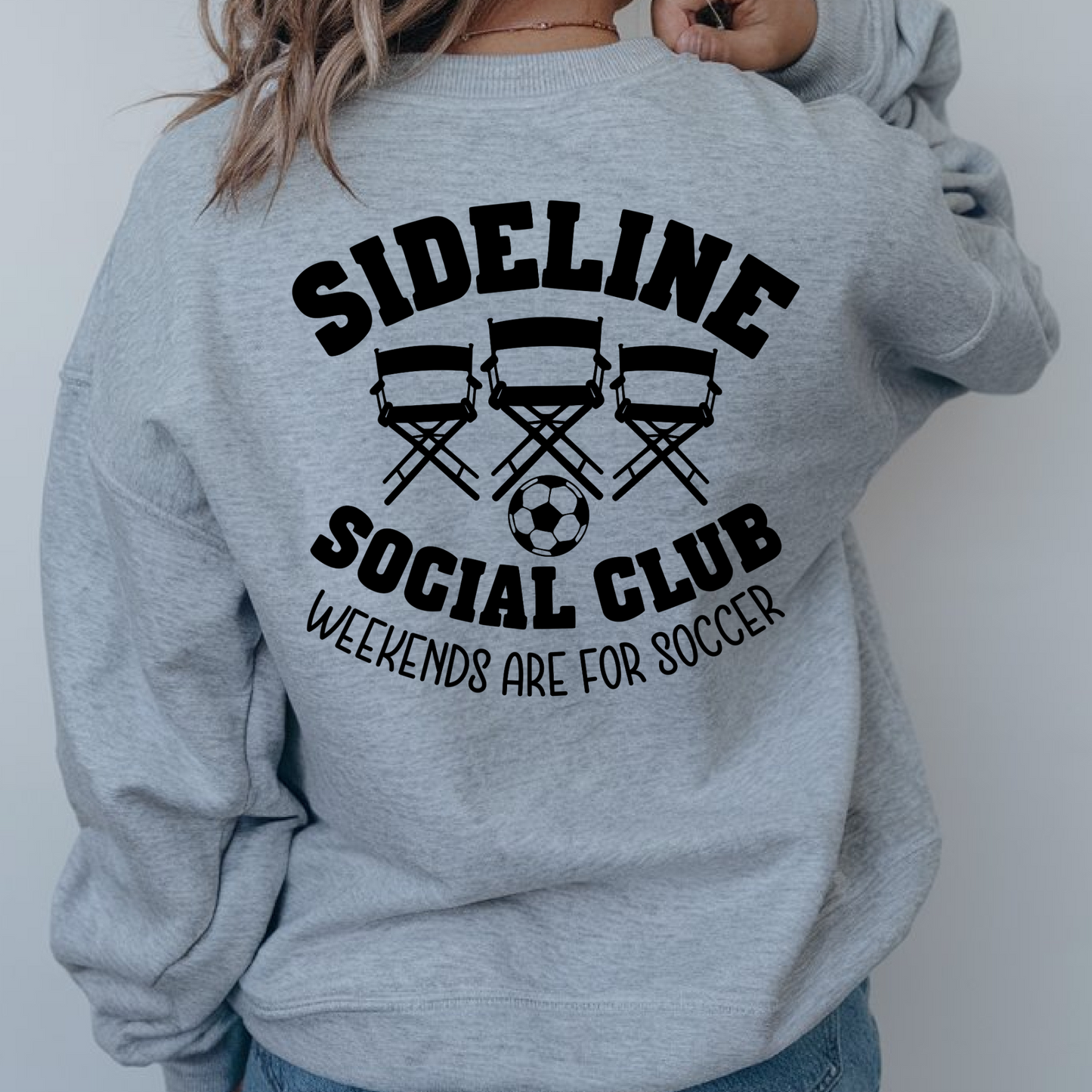 Sideline Social Clue Soccer, Bella + Canvas T-shirt, Sweatshirt, Gildan, Unisex, Crewneck, Oversized