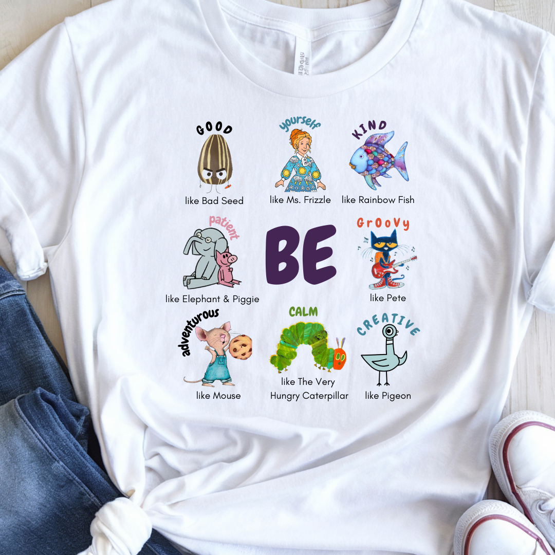 Read Across America Children's Book "BE" Bella + Canvas T-shirt, Sweatshirt, Gildan, Unisex, Crewneck, Oversized